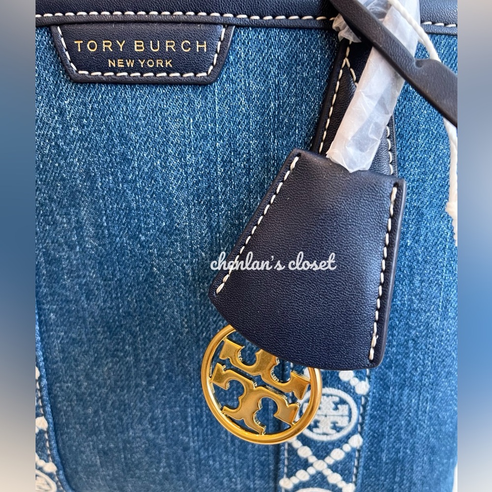 Tory Burch Denim and Navy Crossbody Bag - Picture 7 of 16